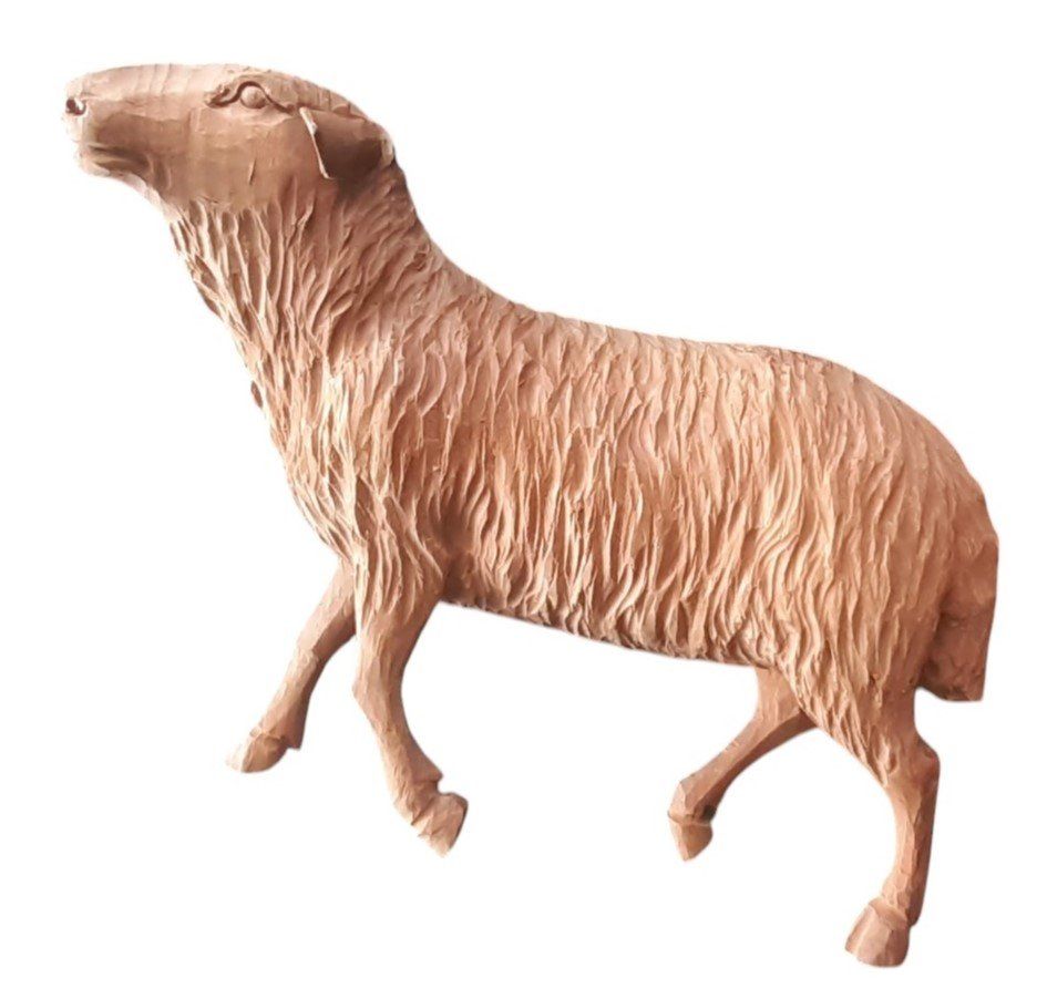 Statuette: Antike Holzfigur Schaf Nr.2 – Usato da Mörschwil venduto da antiksalon21 4