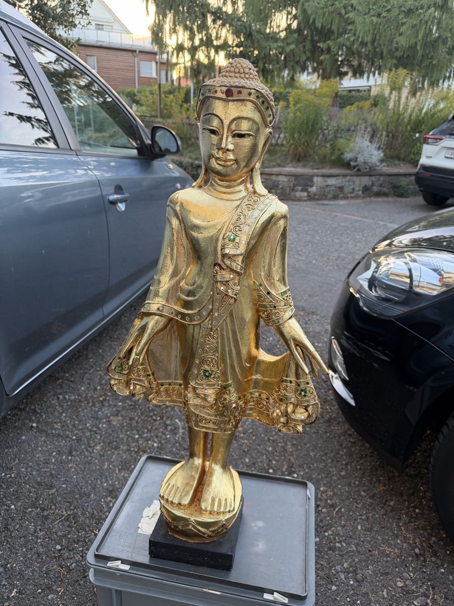 Statuette: Schöne Statue Buddha vergoldet – Usato da Würenlos venduto da Mueller1970 4