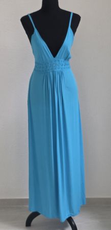 Langes Sommerkleid blau Grösse L 