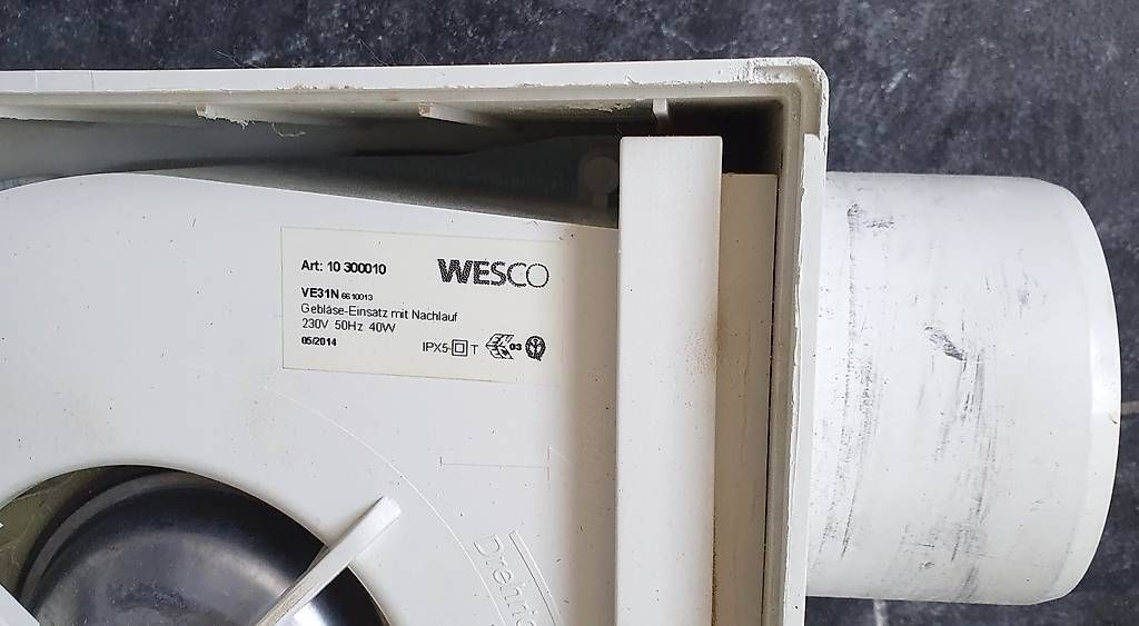 Ventilatori: Ventilator- Abluftventilator, Wesco- Typ 3000 – Usato da Winterthur venduto da BauTeilLaden2000 1