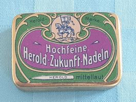 alte Blech - Büchse - Dose Herold Zukunft Grammophon Nadeln