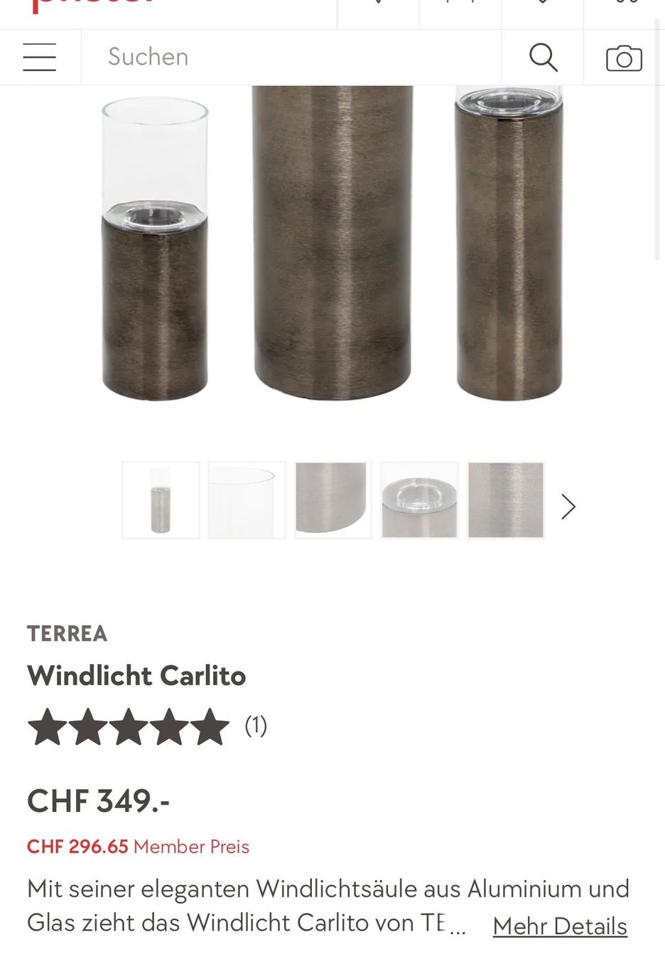 Tutte le decorazioni: Schöner Glas-Kerzenhalter / Windlicht mit Stein-Optik. – Usato da Langnau am Albis venduto da Javi8 1