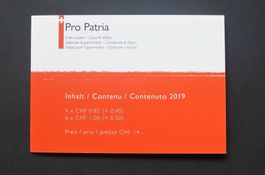 2019 Pro Patria Markenheftchen **