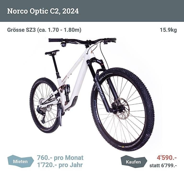 Vélos: Norco Optic C2 (2024), Grösse SZ3 – D'occasion à Zürich par Bikerevier_GmbH 1