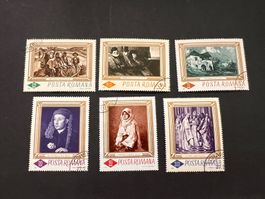ROMANIA 1966 PAINTINGS SET OF 6 Stück  (2374)