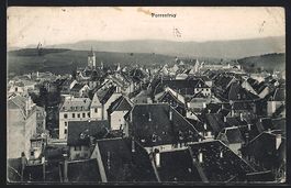 Porrentruy, Teilansicht mit Fernblick au