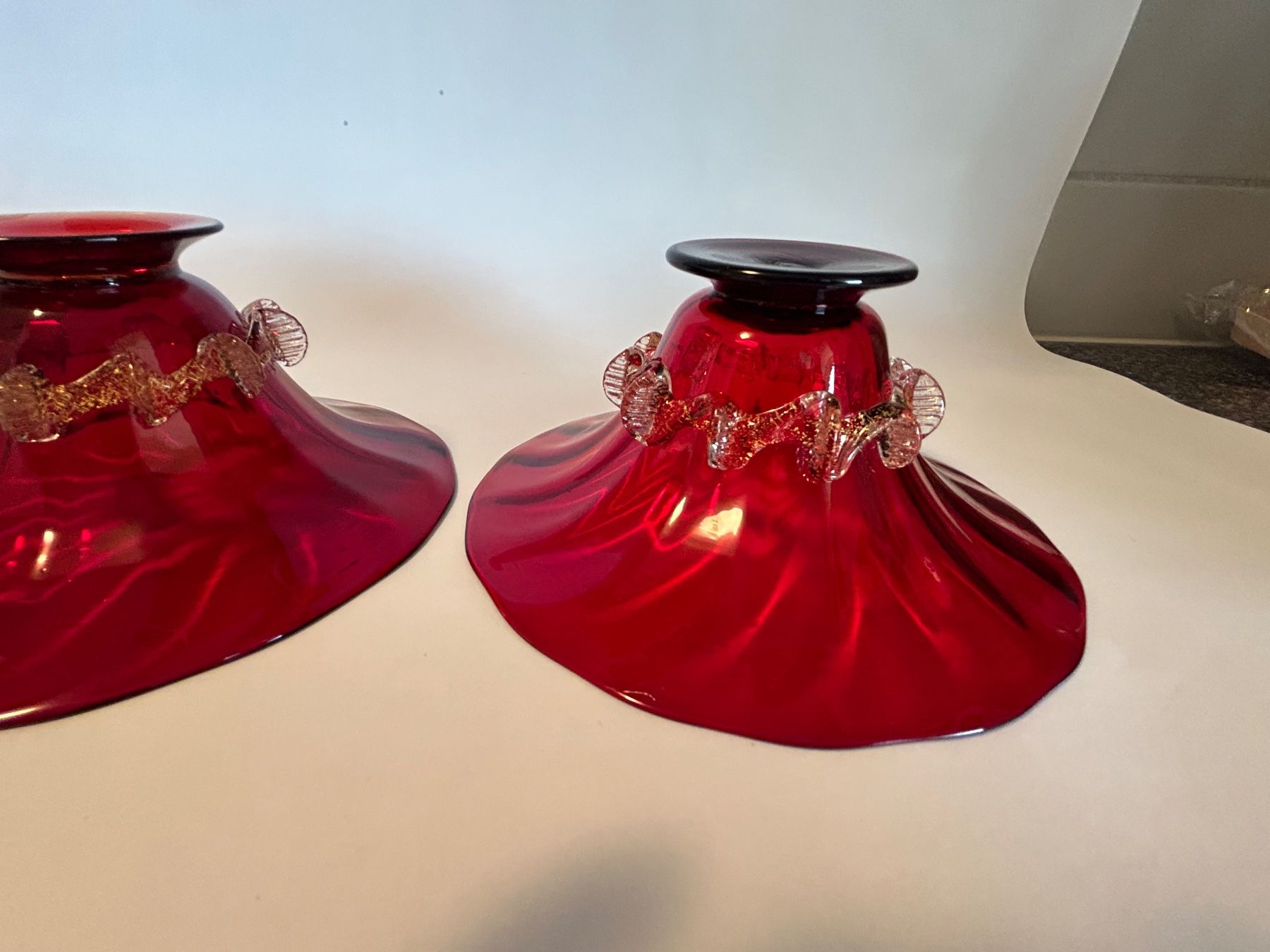 Murano Bicchieri: 2 kleine Murano Glas Schalen – Usato da rotkreuz venduto da baudisch 9