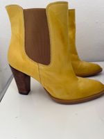 Neue Stiefeletten gelb Leder Grösse 40
