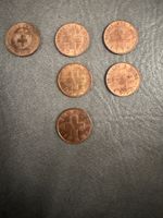 6 alte 2 Rp Münzen
