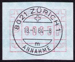 ATM 6/6lllb_ERSTTAG NEUES SYNTHETIK-FARBBAND_18.1.84 ZÜRICH!