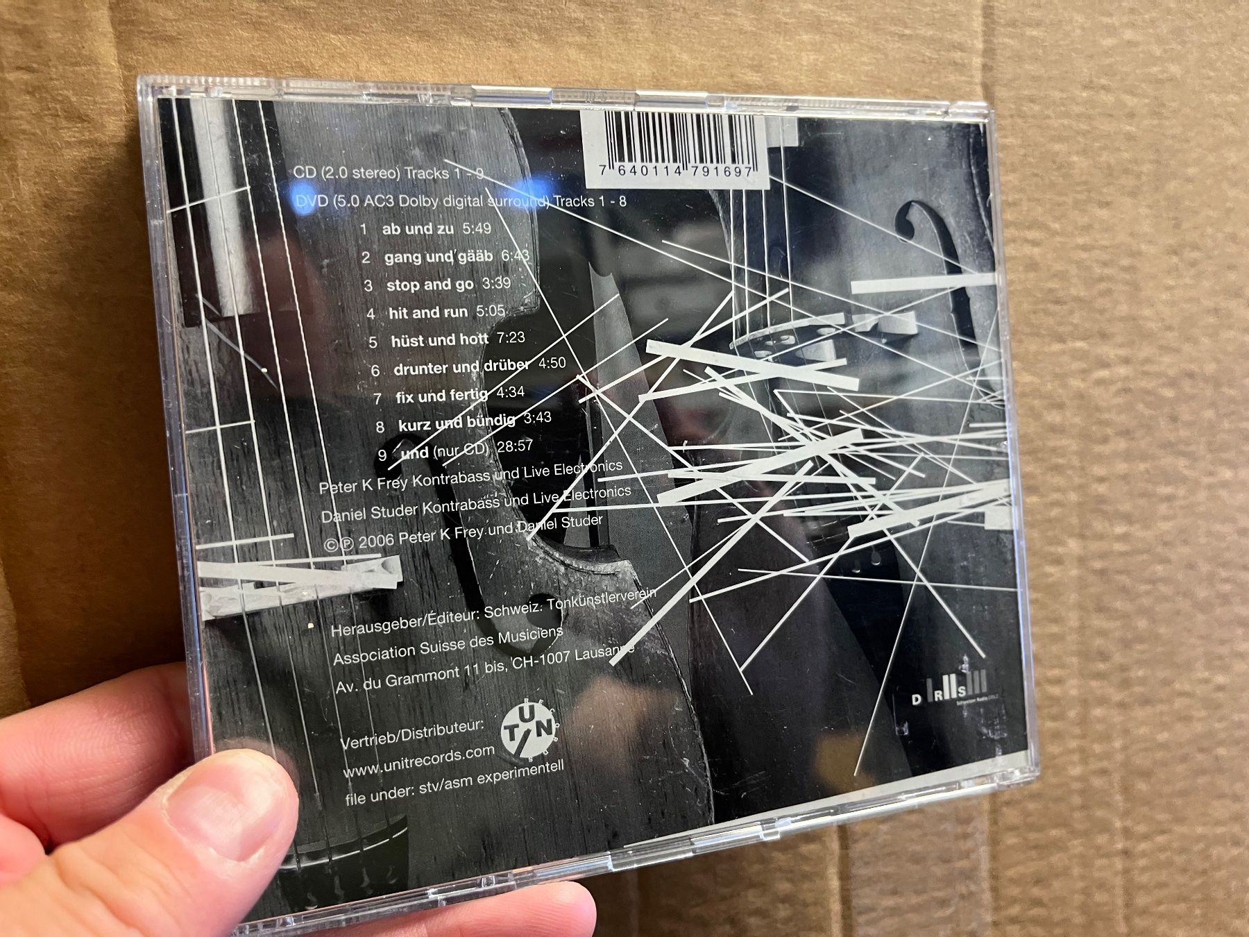 CDs: Kontrabassduo Studer-Frey - Zweierlei - SRA03C – Gebraucht aus Küsnacht ZH von swisssales.net 1