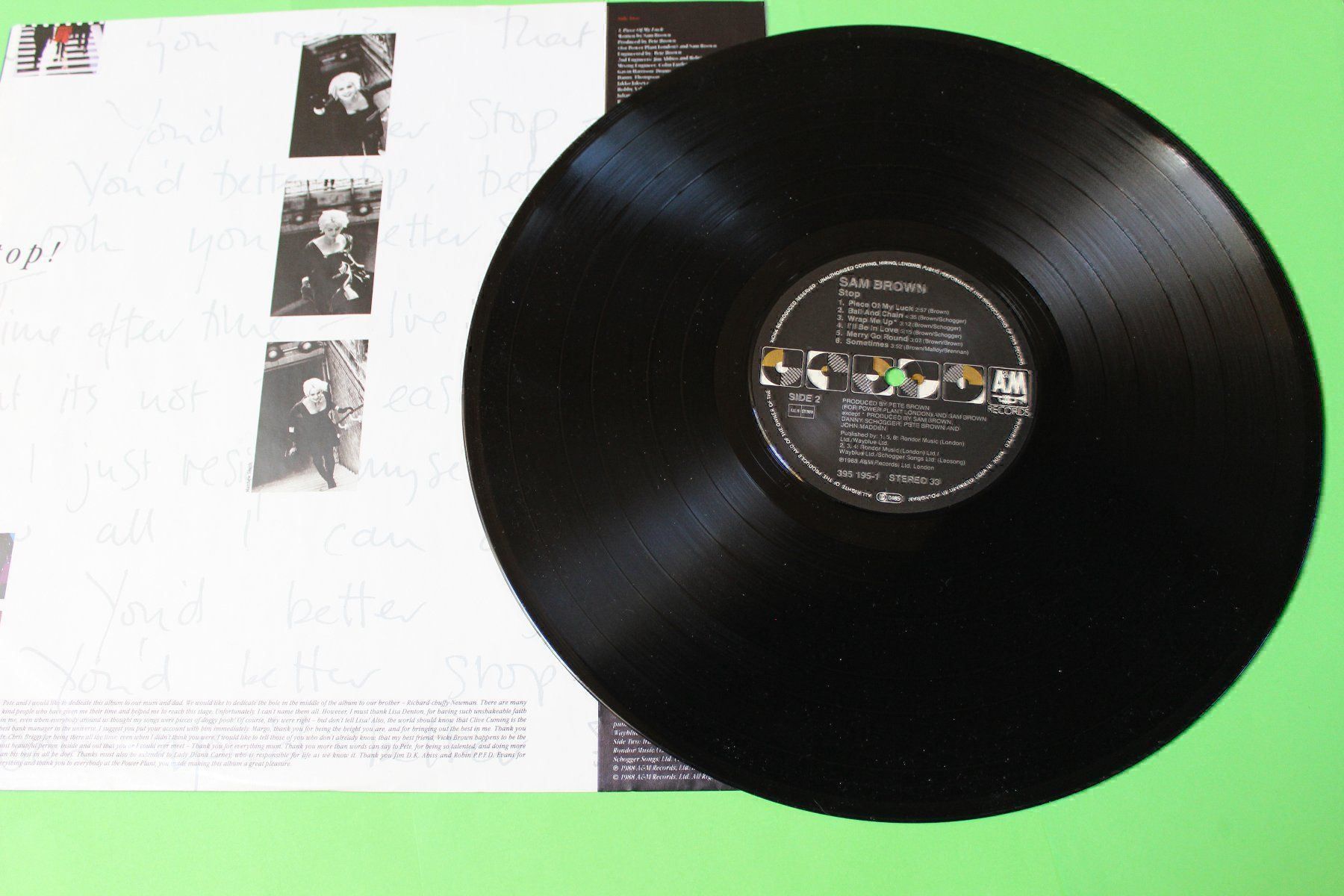 Vinyles: Sam Brown - Stop! LP Vinyl 1988 – D'occasion à Tübach par JamesStone 4