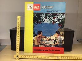 BEA Viscount Vintage Reiseprospekt 60er Jahre