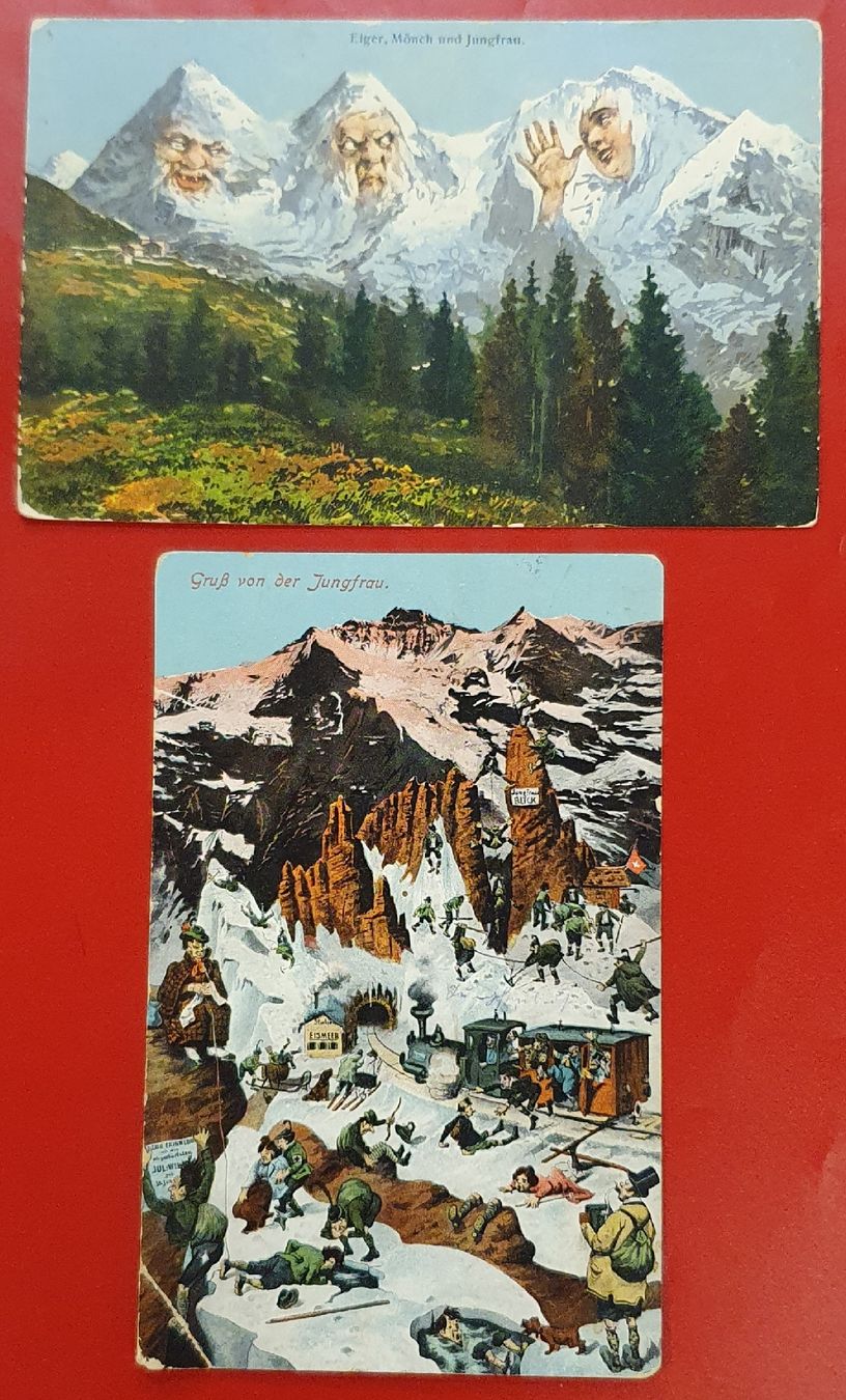 Cartes postales: 2 Ansichtskarten Eiger Mönch Jungfrau – D'occasion à Kreuzlingen par Rschweiz1
