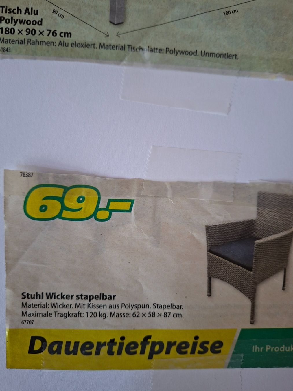 Set di tavolo e panche: Gartentisch und 6 Stühle – Nuovo (secondo la descrizione) da Ettingen venduto da Malaya01 2