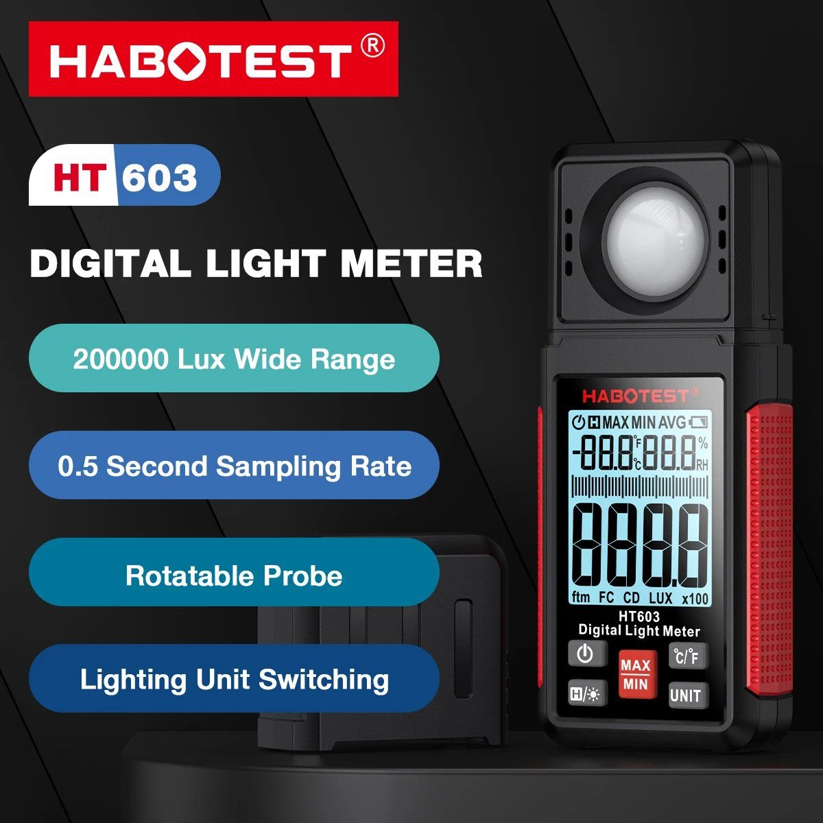 Misurare: NEU Luxmeter Lichtmessgerät / Luxmètre Light Meter – Nuovo e nell'imballaggio originale da Isérables venduto da Wishlist 1