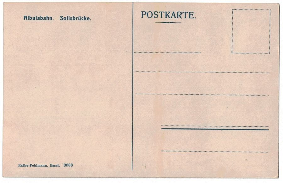 Cartoline postali: Albulabahn, Solisbrücke, um 1920-30 – Usato da Frauenfeld venduto da POML 1