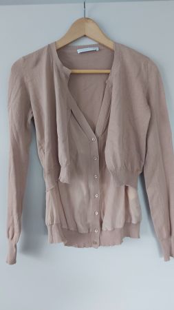 FABIANA FILLIPI Set, Cardigan & Top, Grösse S in Beige