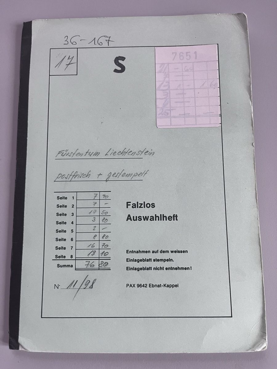 Tutti i francobolli: Briefmarken Auswahlheft Liechtenstein – Usato da Römerswil LU venduto da manuscha_