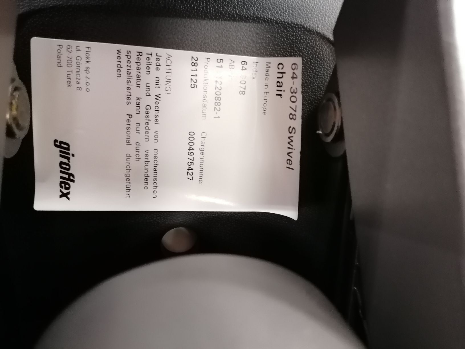 Giroflex Sedie: Bürodrehstuhl Giroflex 64-3078 – Nuovo e nell'imballaggio originale da Schleitheim venduto da Hotpoyo 4