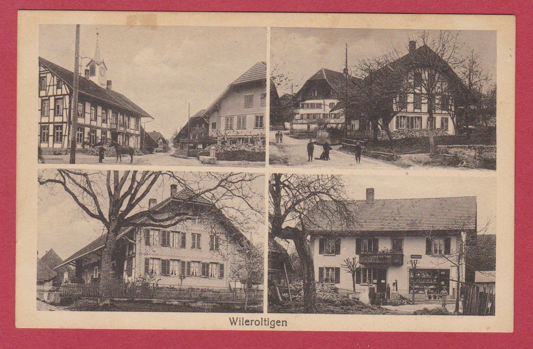 Cartoline postali: Wileroltigen  BE   :   alte 4-Bild - Ansichtskarte um 1920 – Usato da Vitznau venduto da Ropaku
