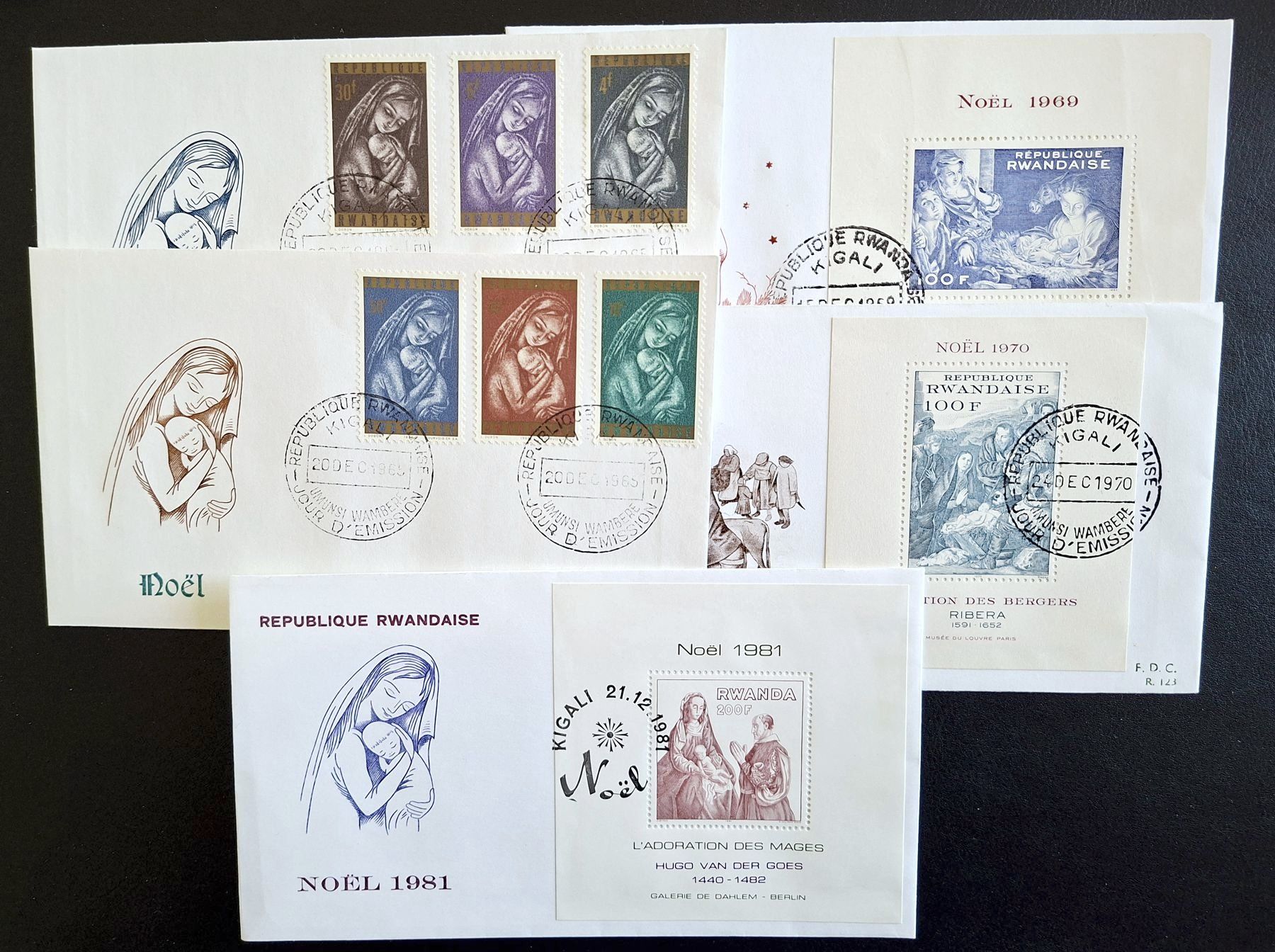 Tutti i francobolli: Ruanda Serie FDC und Maxikarten Weihnacht – Usato da Basel venduto da Pfefferschootte