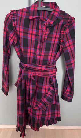 Maje Paris - Kleid Karo rot schwarz Gr. 1