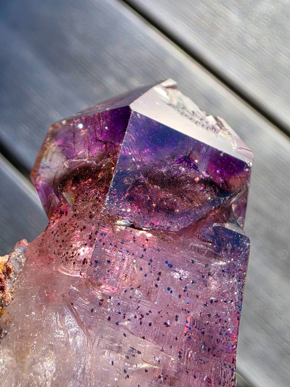 Minerali & Pietre curative: Enchanting Zimbabwe Amethyst scepter with Hematite inclusion – Usato da Figino venduto da minshop 1