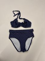 Anne Weyburn Bikini, blau/weiss gepunktet, Grösse 36/75C