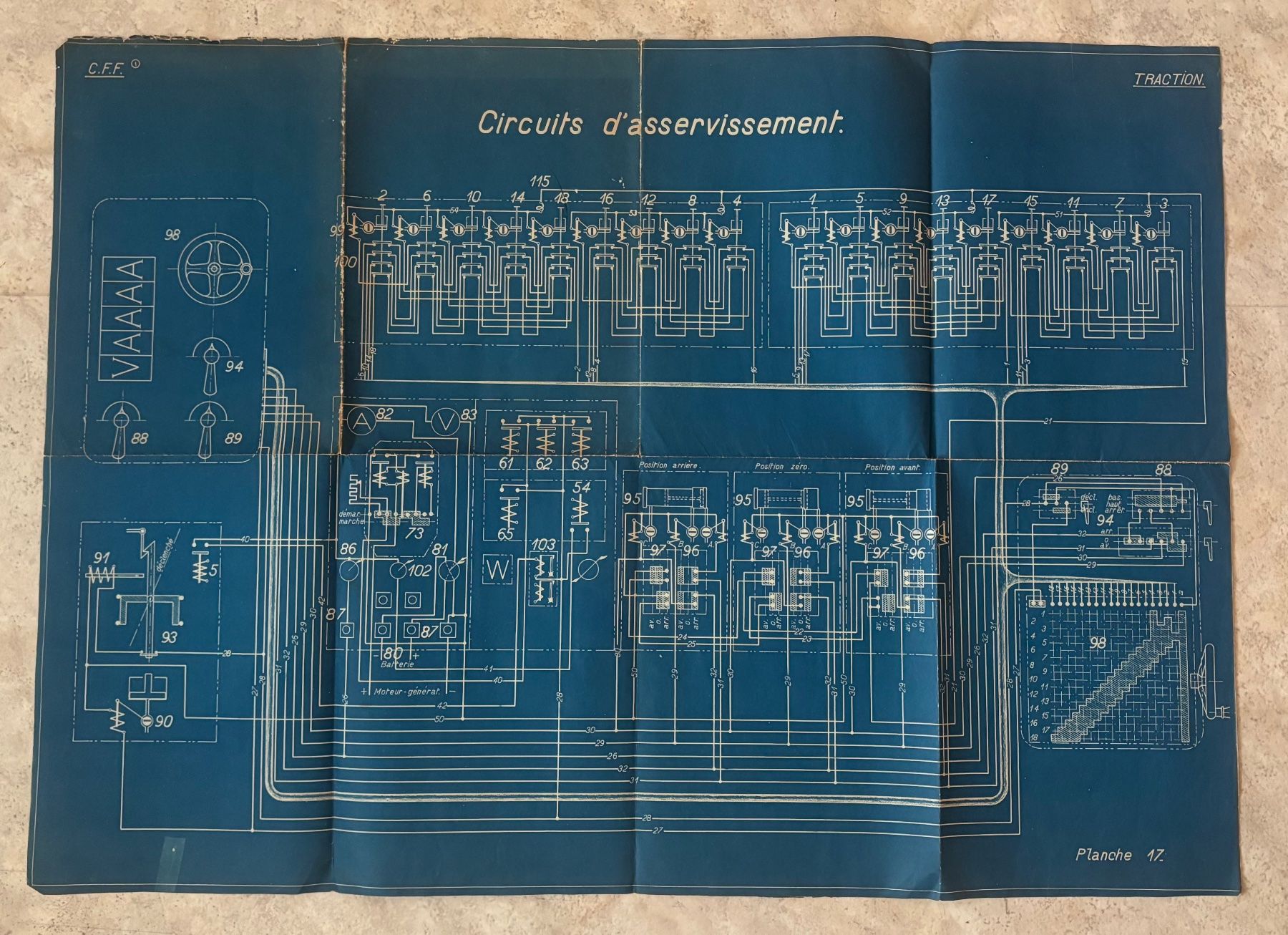 SBB/CFF/FFS Dokumente: CFF Traction - Circuits d'asservissement - ancienne copie – Gebraucht aus Neuchâtel von gefdeneuch