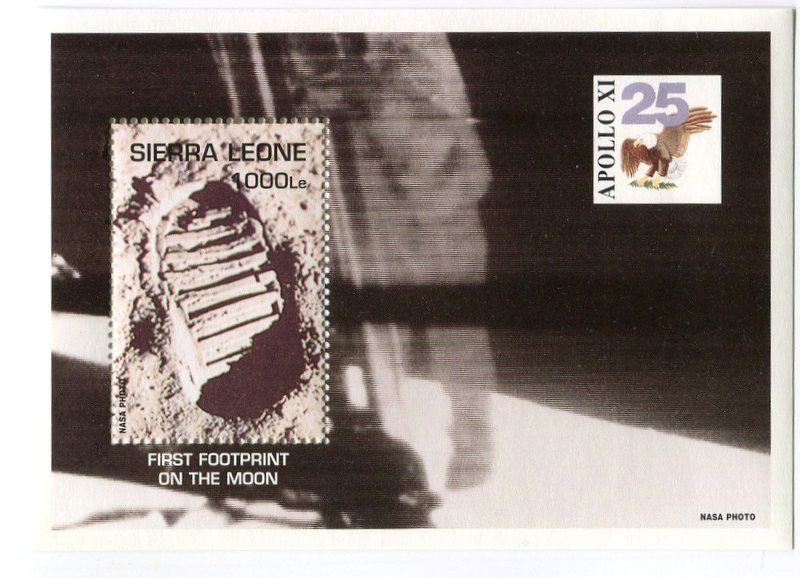 Alle Briefmarken: Block "Apollo 11". Sierra Leone. – Neu und originalverpackt aus Basel von Butsch5
