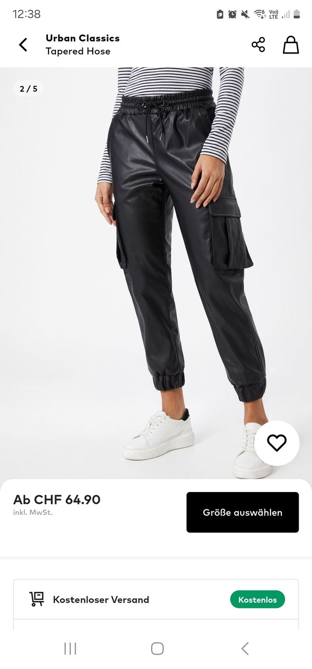 Pantaloni: Kunstleder Cargohose Urban Classics Gr. S schwarz – Nuovo (secondo la descrizione) da Baden venduto da MiaNy 4