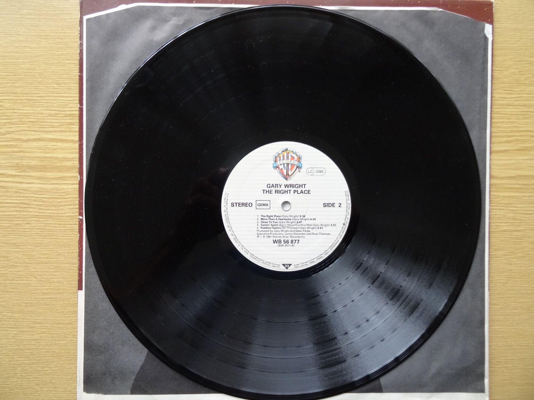 Dischi in vinile: Gary Wright: The Right Place Vinyl LP (1981) – Usato da Zürich venduto da burdan 5