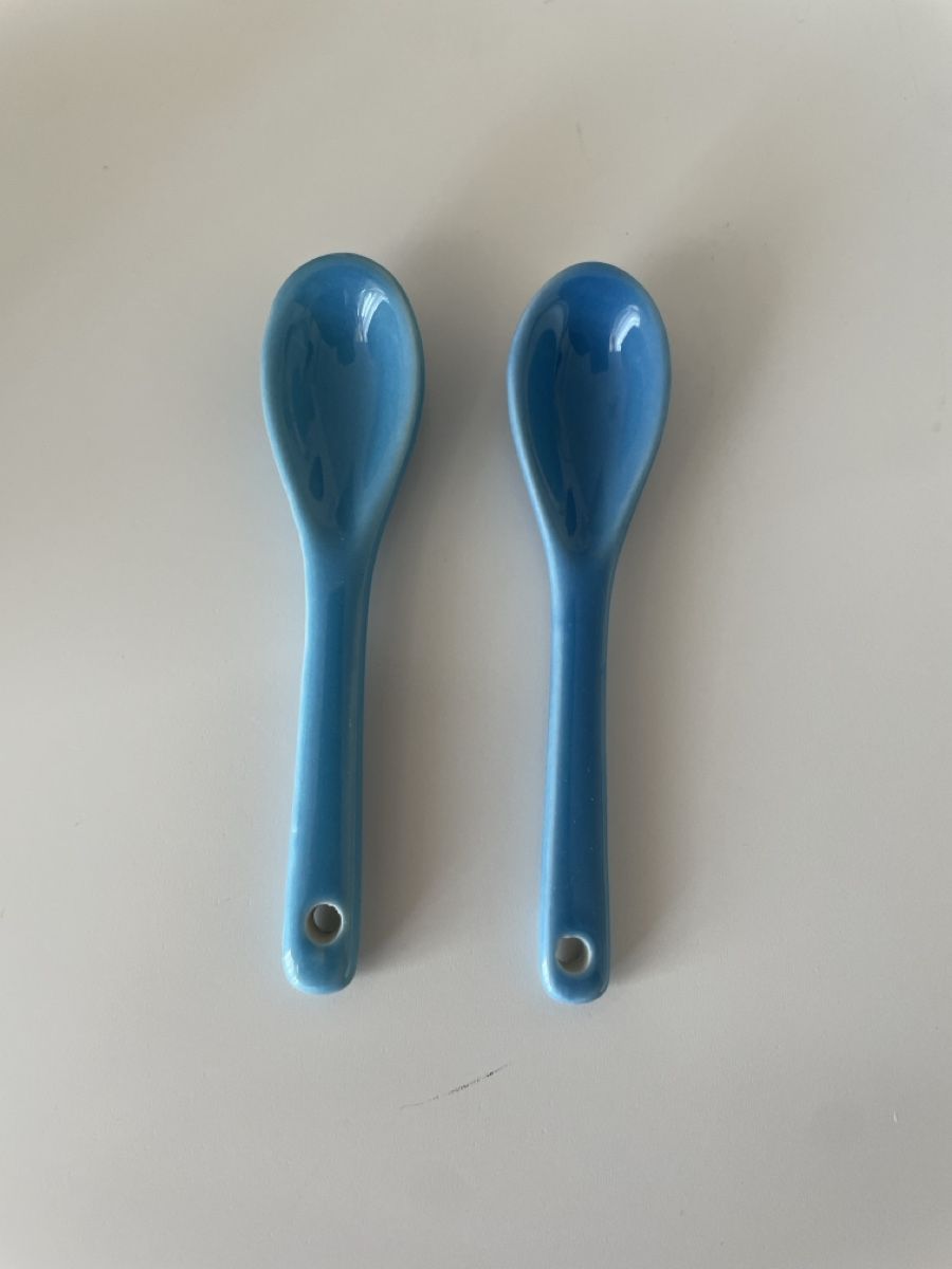 Tazze: 2 Santorini Espressotassen mit passenden Löffel – Usato da Koppigen venduto da BLUE_EYE7 1