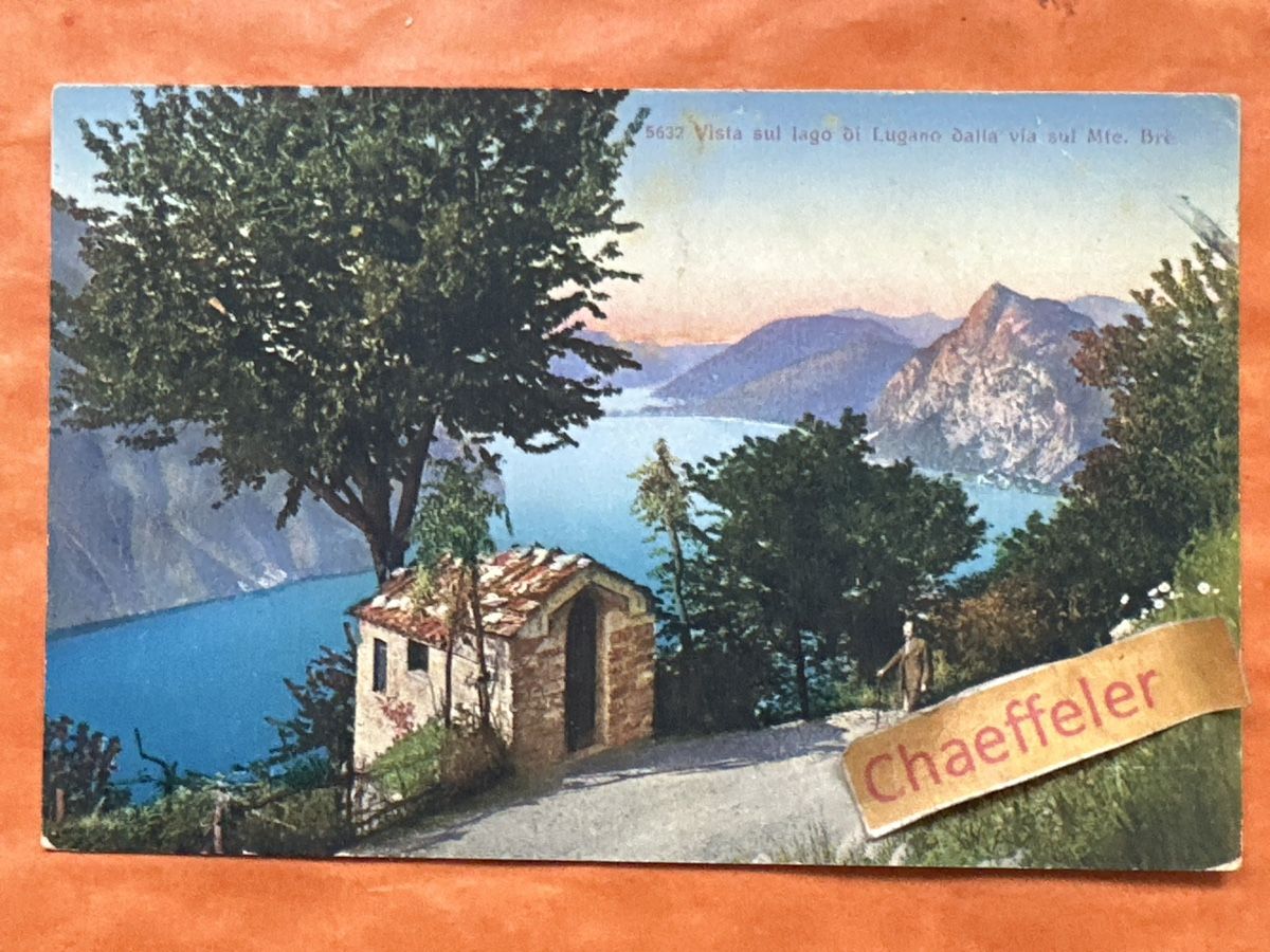 Ansichtskarten: Originale alte Ansichtskarte Lugano See 1921 Schweiz – Gebraucht aus Zürich von Chaeffeler