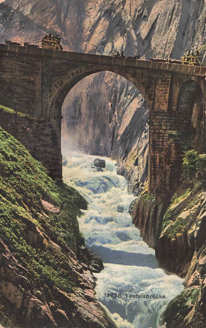 Cartoline postali: Teufelsbrücke – Usato da Biasca venduto da Blenio71