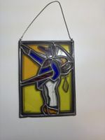 G 709 ) Blei Glas Bild Basel signiert J.R.Schäppi