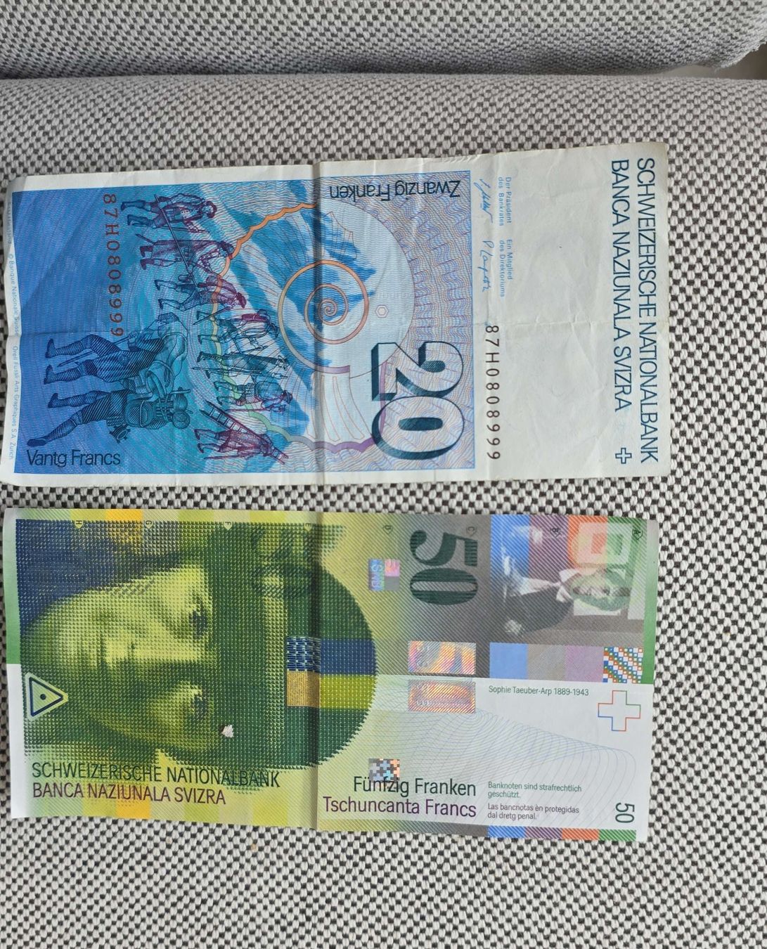 Schweizer Franken: 20er & 50er Note - Sammlerstücke! (Gebraucht) in ...