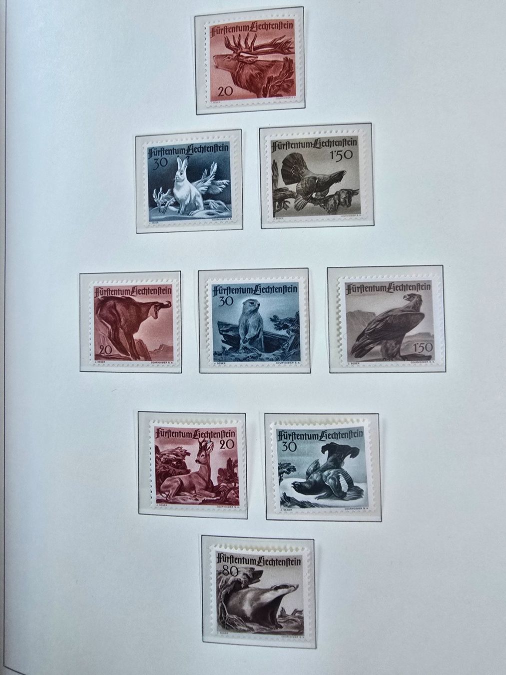 Tutti i francobolli: Fl Znr 210-215 und 232-234 postfrisch – Usato da triesenberg venduto da wisi369