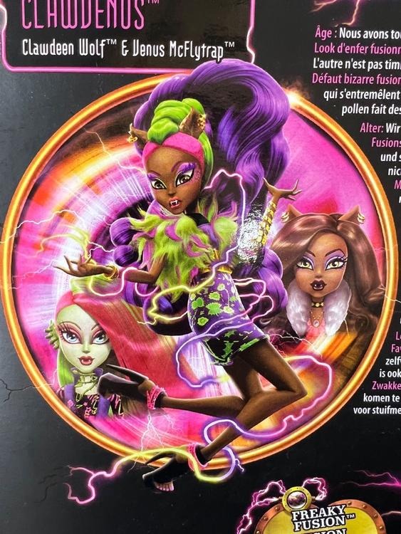 Monster High Clawdeen Wolf Freaky Fusion Doll - NEW Vintage