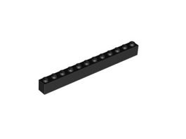 LEGO - 50x Black Brick 1x12 - 6112 - NEW