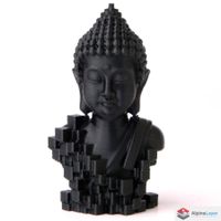 Pixel Buddha Bust – Spiritual Contemporary Art - 3D Printed