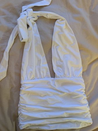 Zara Neckholder Oberteil weiss