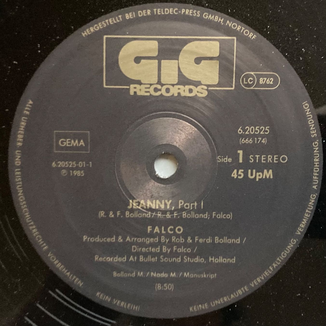 Schallplatten: FALCO - JEANNY (PART 1) – Gebraucht aus Poliez-Pittet von Newtown-Records 2