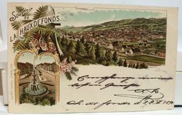 Alte Ansichtskarte La Chaux de Fonds Seltenes Sammlerstück!