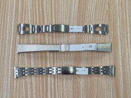 Lot Uhrenbänder, Stahl, neu