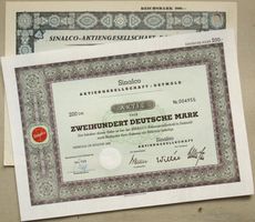 original SINALCO AKTIENGESELLSCHAFT DETMOLD 1928 + 1966