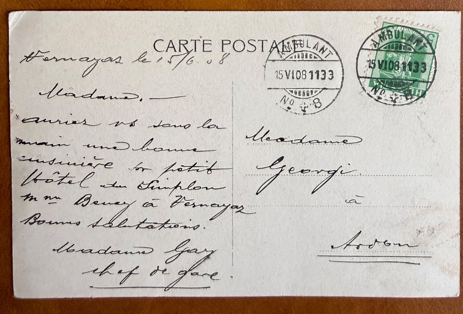 Cartes postales: Martigny - Châtelard  - Viaduc - Glacier de Trient 1908 – D'occasion à Lutry par Ediego 1