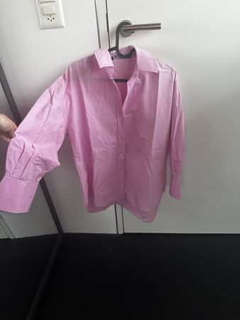 Zara Hemd Oversize langarm rosa Farbe