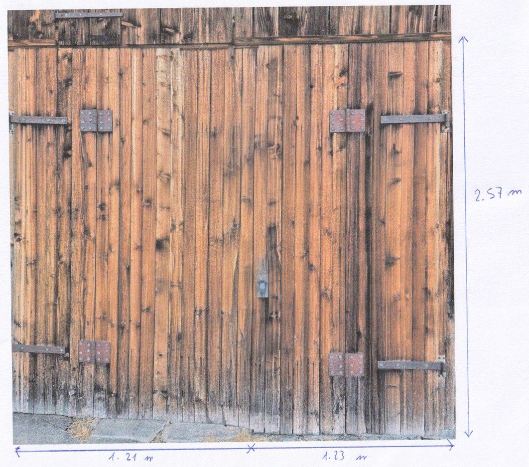 Türen: Holztor Scheunentor Doppeltor gebraucht 2.57m x ... – Gebraucht aus Mettmenstetten von Seppli015